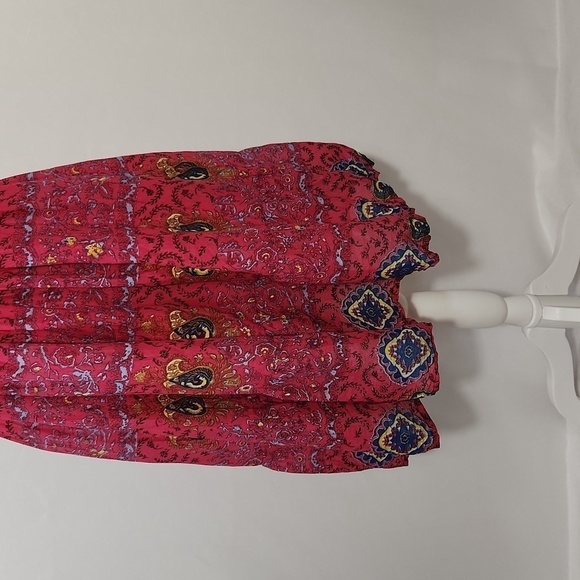 Raviya Women SZ S Pink Paisley Print Pull On Style Smocked Lined Tube Top Dress - Picture 3 of 14